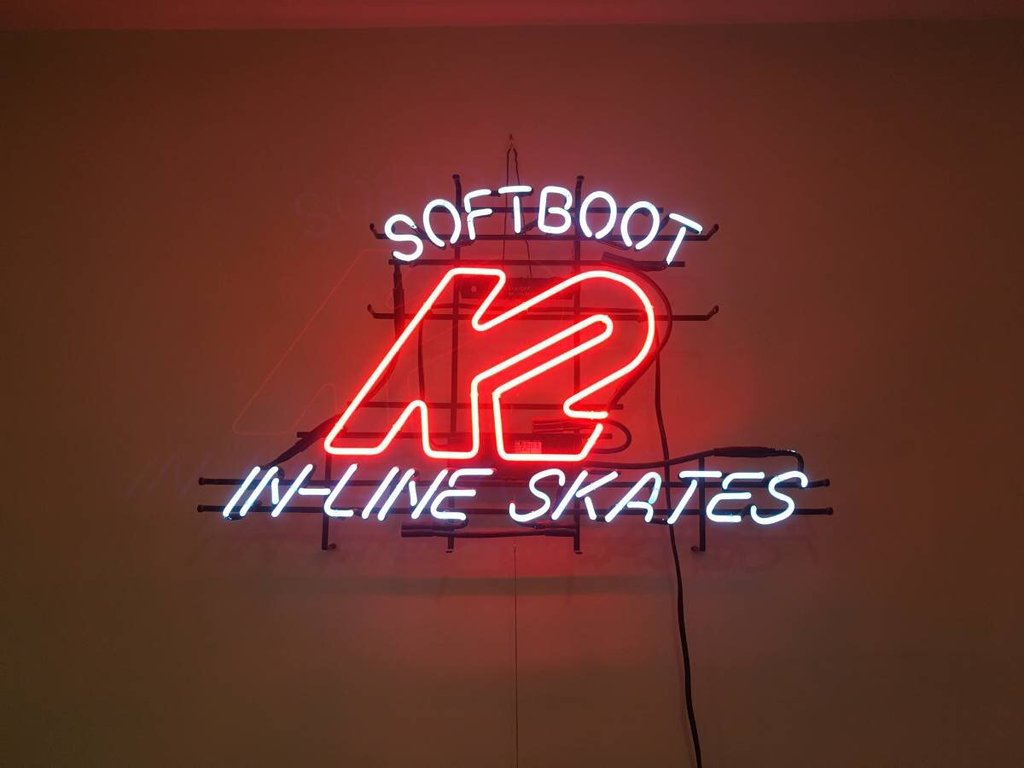 Custom Softboot K2 In Line Skates Neon Sign Tube Neon Light