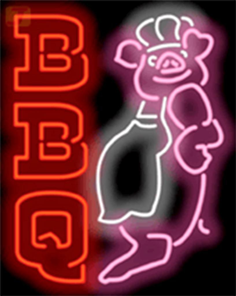 Custom BBQ Pig Neon Sign Real Neon Light