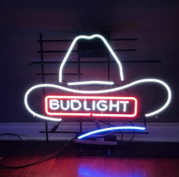 Custom Bud Light Hat Neon Sign Tube Neon Light