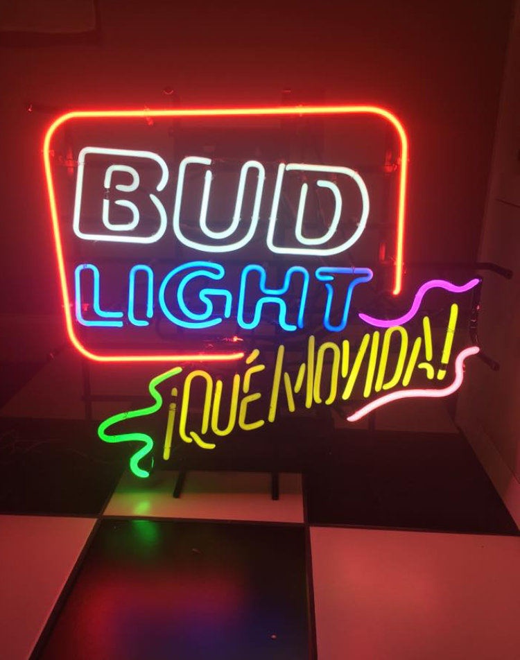 Custom Bud Light Que Movida Neon Sign Tube Neon Light