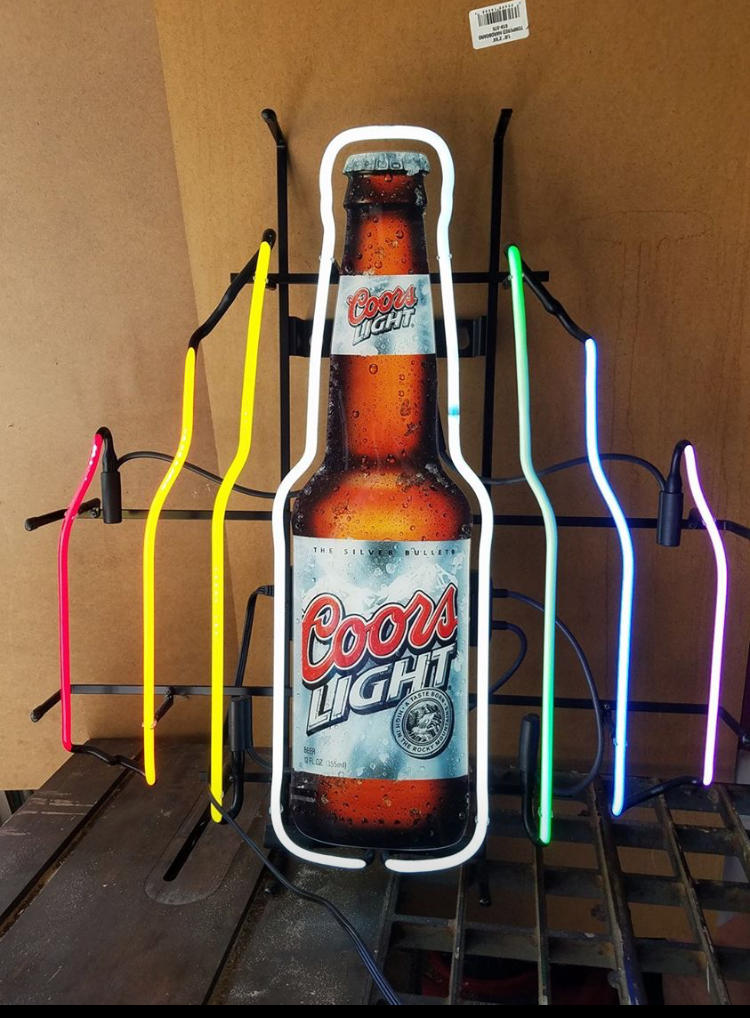 Custom Coors Light Bottle Neon Sign Tube Neon Light