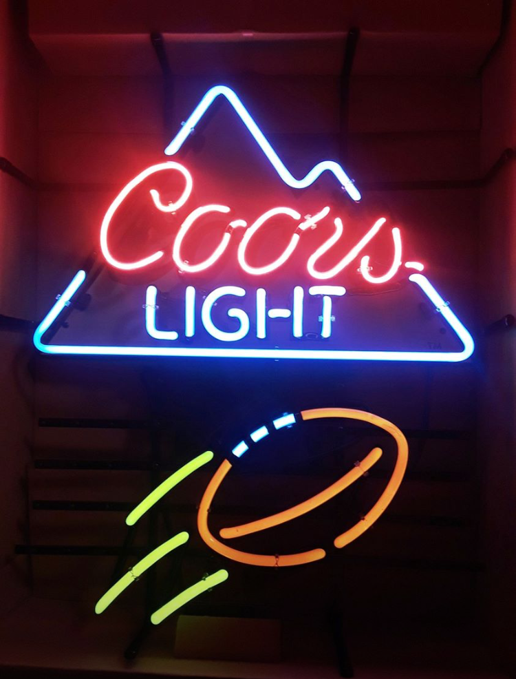 Custom Coors Light Football neon sign Tube Neon Light