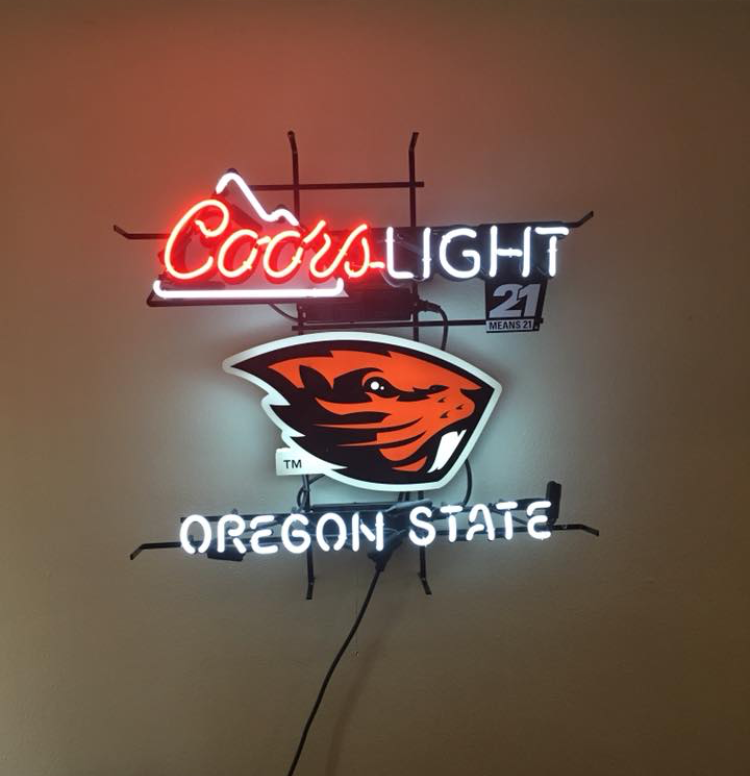 Custom Coors Light Oregon State Beavers NCAA Sports Neon Sign Tube Neon Light