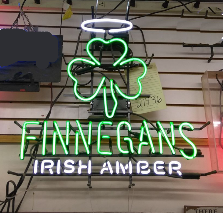 Custom Finnegans Irish Amber Neon Sign Tube Neon Light
