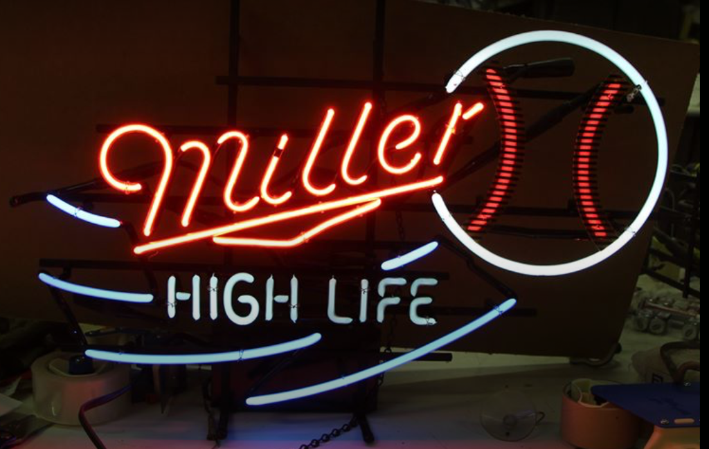 Custom Miller High Life Genuine Draft Baseball Neon Sign Tube Neon Light
