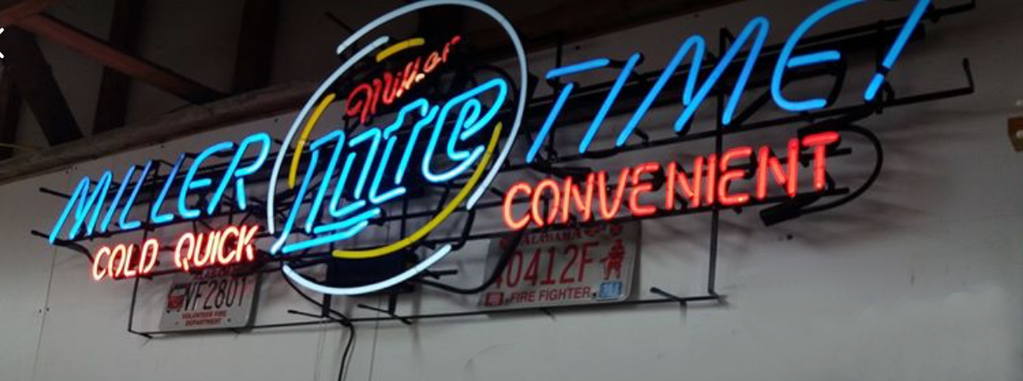 Custom Miller Light Miller Time Cold Quick Convenient Neon Sign Tube Neon Light