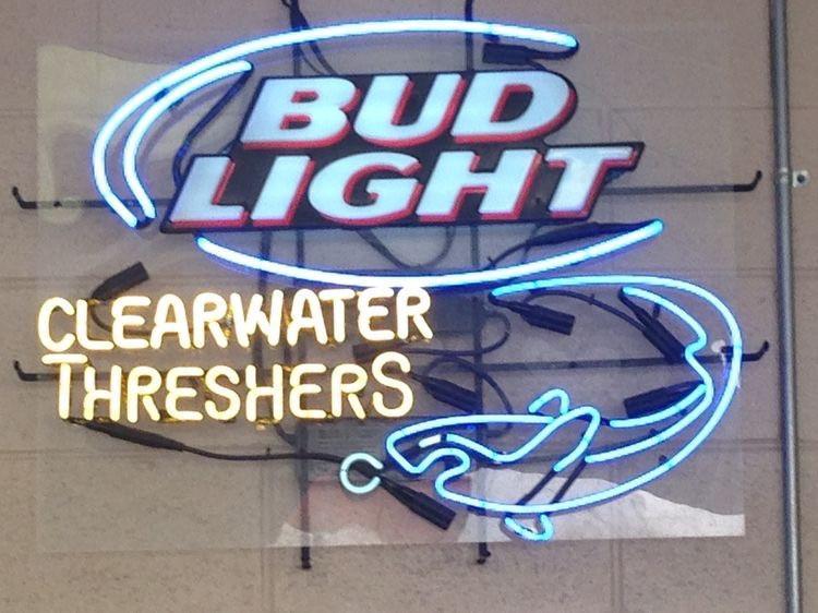 Custom Bud Light Clearwater Threshers Neon Sign Real Neon Light