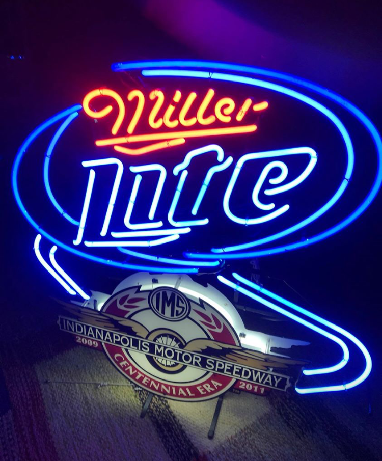 Custom Miller Lite Indianapolis Motor Speedway Neon Sign Tube Neon Light
