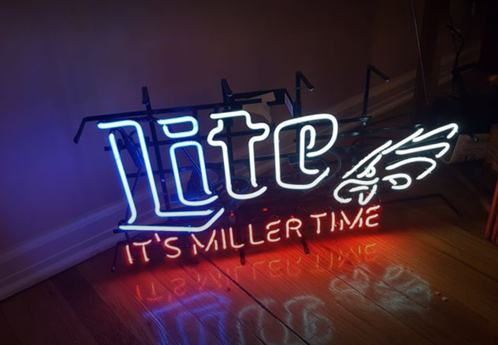 Custom Miller Lite It's Miller Time Philadelphia Eagles NFL Neon Sign Tube Neon Light