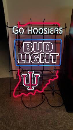 Custom Indiana University go hoosiers bud light neon sign real neon light Tube Neon Light