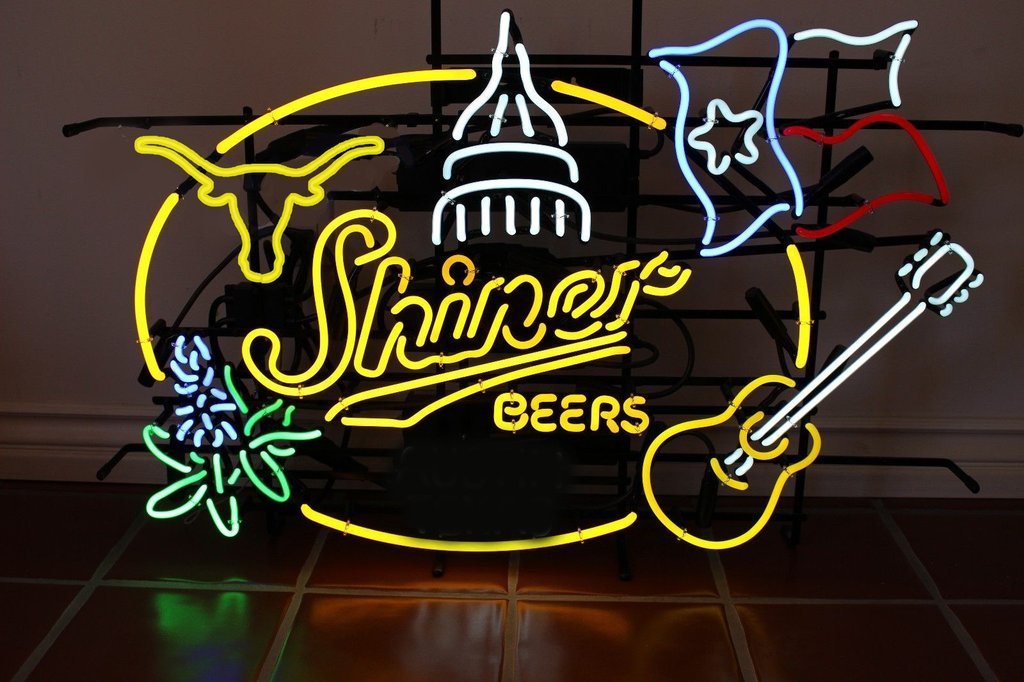 Custom Shiner Beers Texas Austin longhorn Neon Sign For Beer Bar Pub Neon Light Tube Neon Light