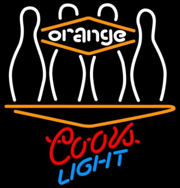Custom Coors Light Bowling Orange Neon Sign Tube Neon Light