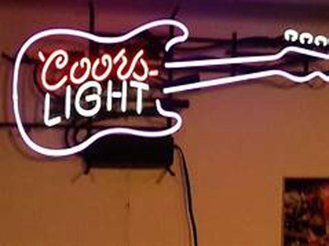 Custom Coors Light Gutar Neon Sign Tube Neon Light