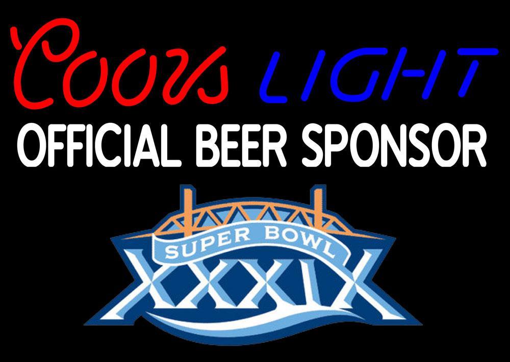 Custom Coors Light Offical Beer Sponsor Neon Sign Super Bowl NFL sports Neon Light