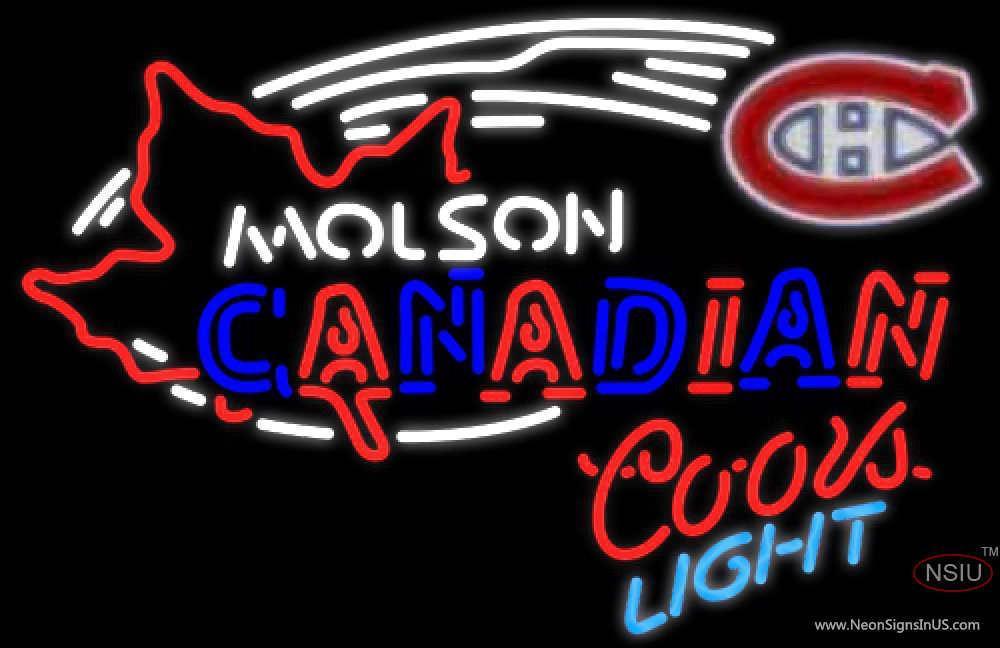 Custom Coors Light Molson Montreal Canadiens Hockey Neon Sign NHL Sports Neon Light