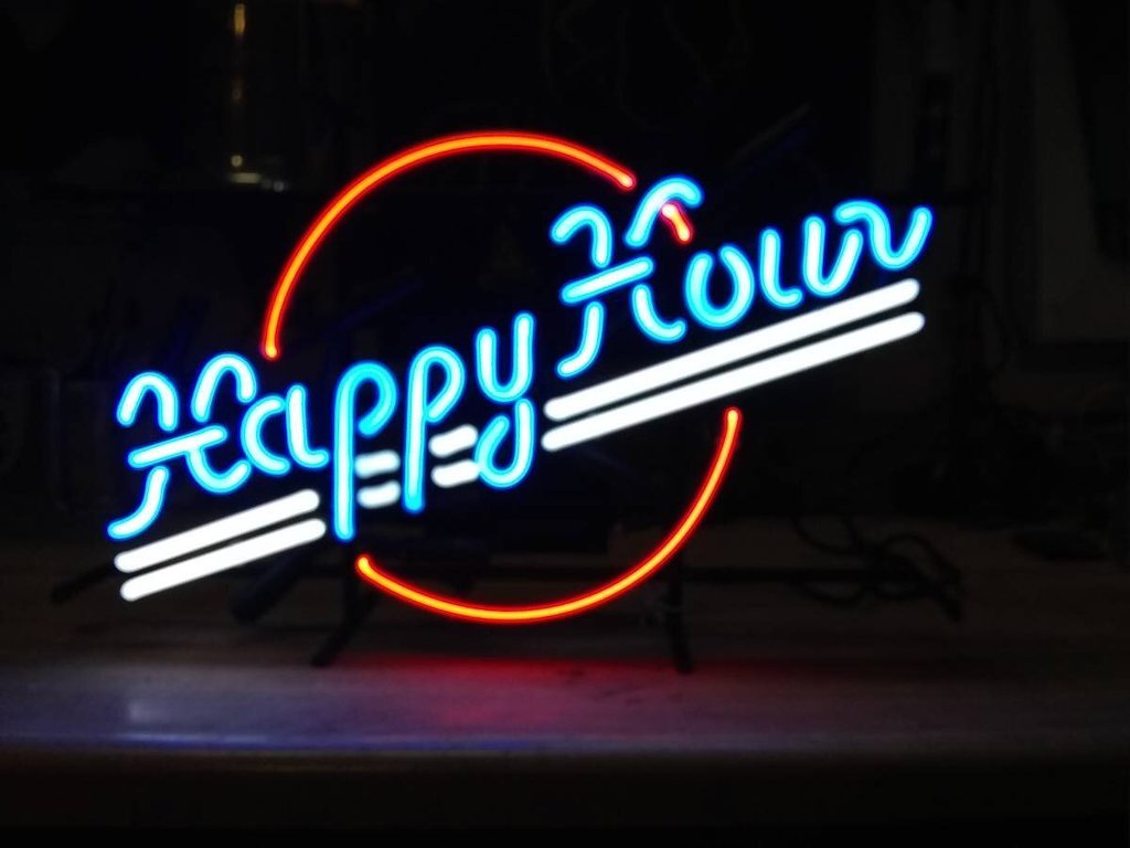 Custom Happy Hour Neon Sign Tube Neon Light