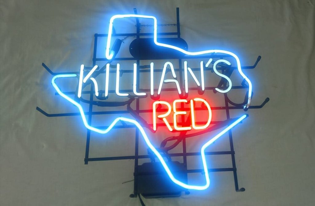 Custom Killians Irish Red Texas Neon Sign Tube Neon Light