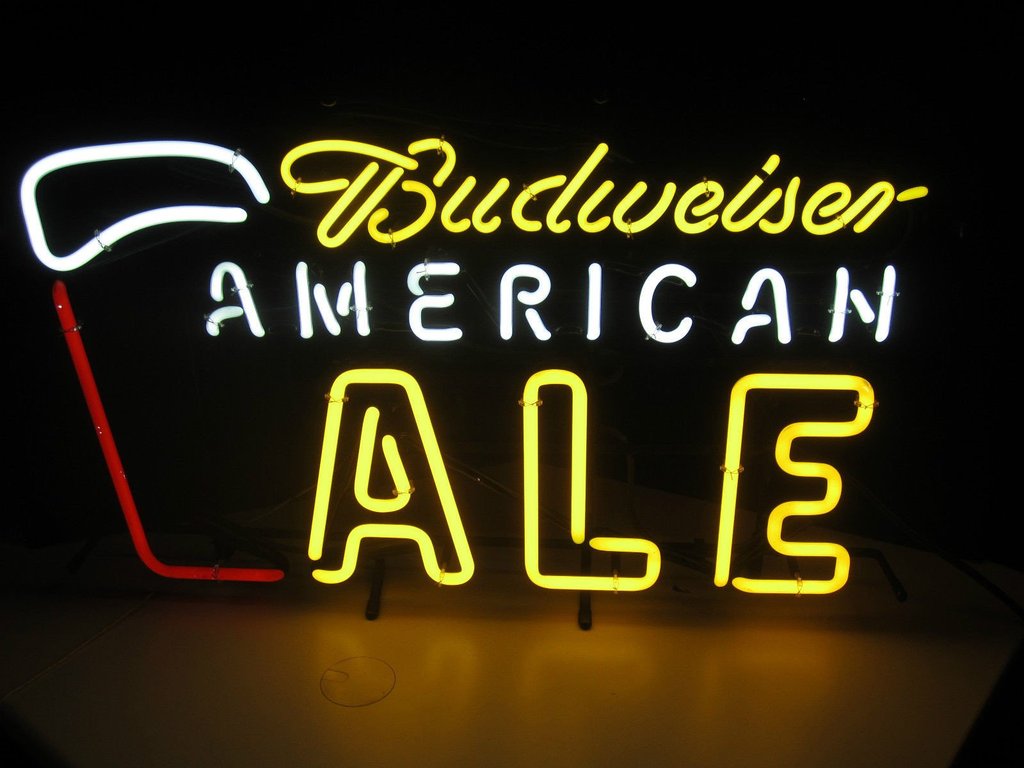 Custom Budweiser American Ale Neon Sign Real Neon Light
