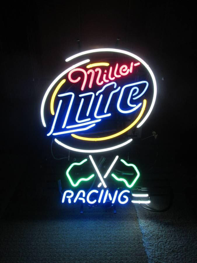 Custom Miller Light Racing Neon Sign Tube Neon Light