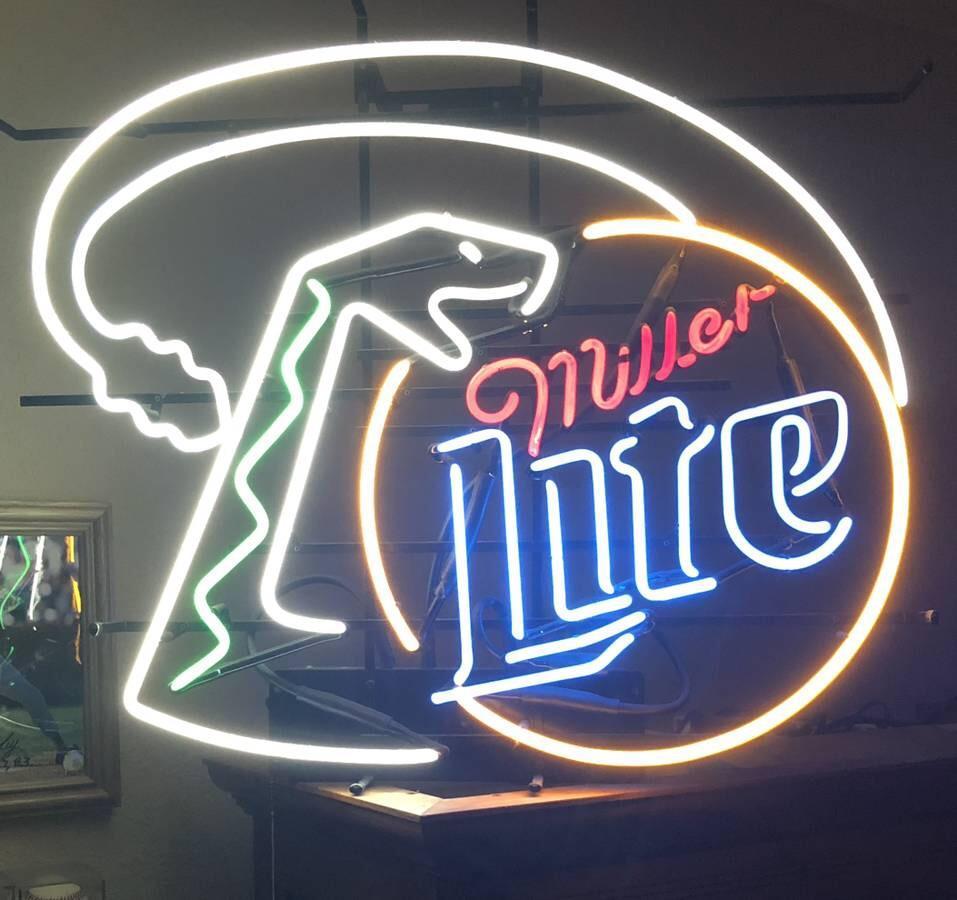 Custom Miller Lite Diamondbacks Rattlesnake Neon Sign Tube Neon Light