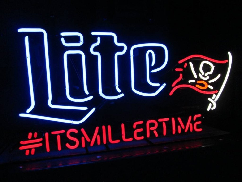 Custom Miller Lite it's Miller Time Pirates Neon Sign NFL Teams Light