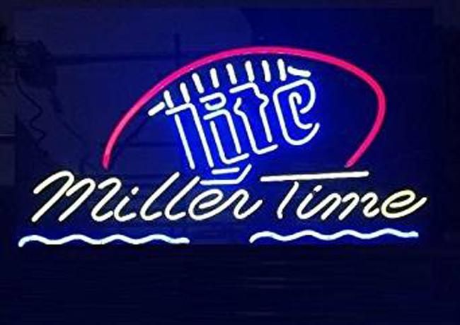 Custom Miller Lite Miller Time Football Neon Sign Tube Neon Light