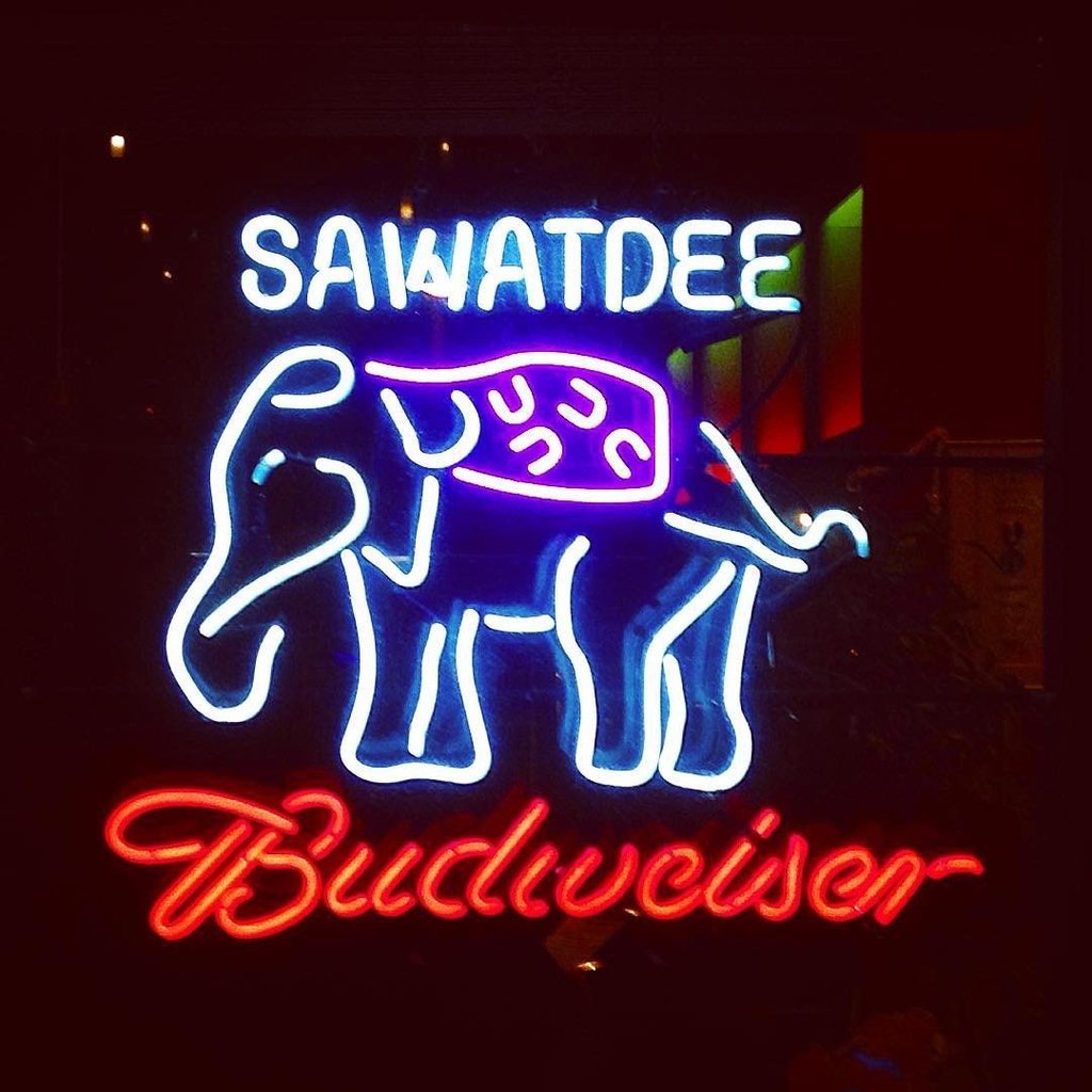 Custom Budweiser Sawatdee Neon Sign Real Neon Light