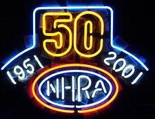 Custom NHRA Championship 50 Anniverary 1951-2001 Garage Neon Sign Tube Neon Light