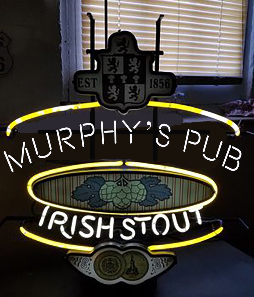 Custom Murphy's Pub Irish Stout Neon Sign Tube Neon Light