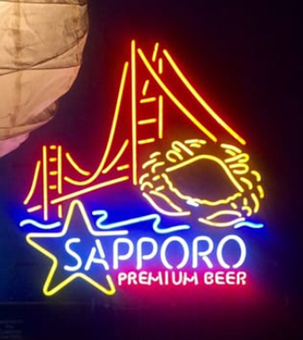 Custom Sapporo Premium Beer Crab Neon Sign Tube Neon Light