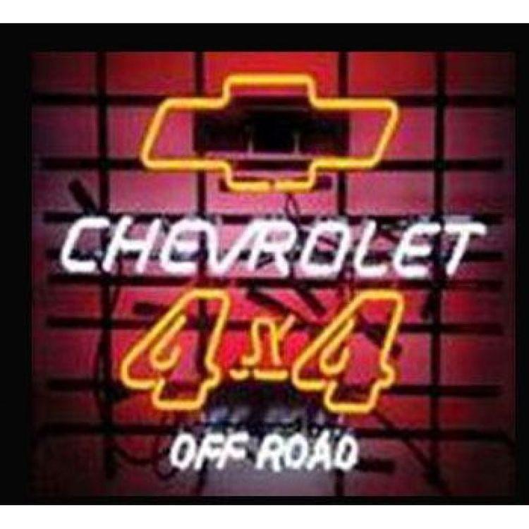 Custom Chevrolet 4X4 Off Road Neon Sign Real Neon Light