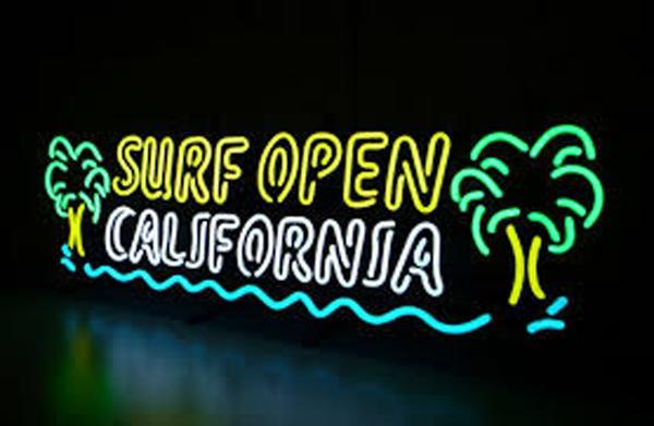 Custom Surf Open California Neon Sign Tube Neon Light