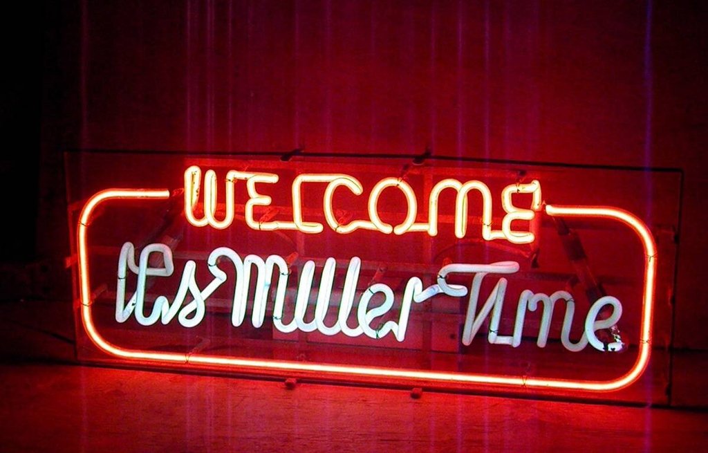 Custom Welcome it's Miller Time Neon Sign Tube Neon Light