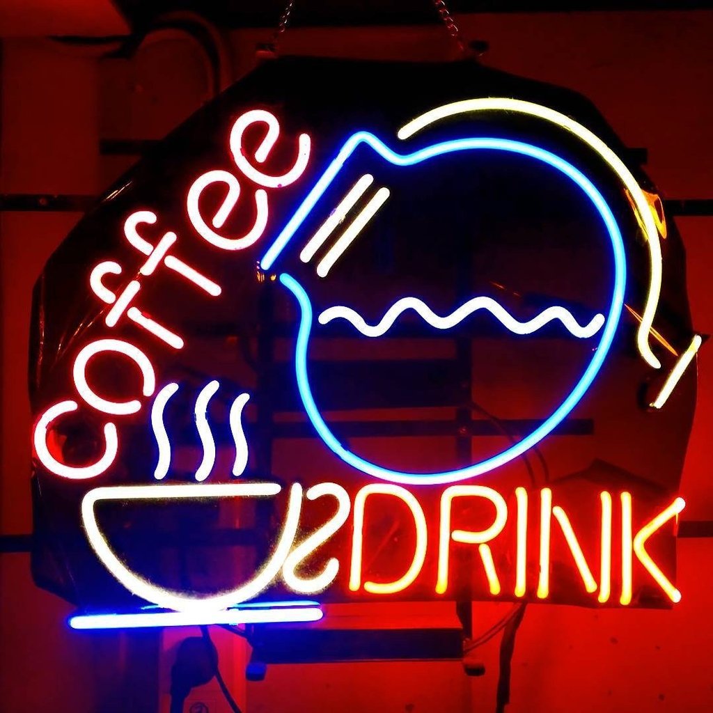 Custom Coffee Cafe Drink Neon Sign Real Neon Light