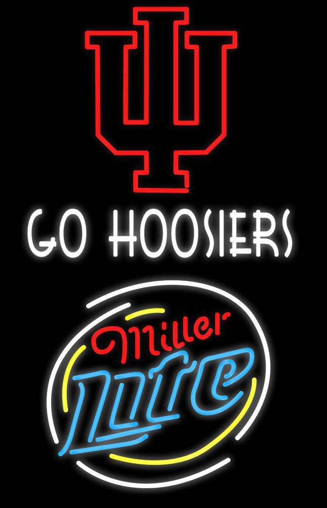 Custom Miller Lite Indiana Hoosiers Helmet Neon Sign NFL Sports Team Neon Light