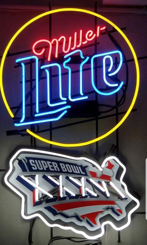 Custom Miller Lite Super Bowl XXXVI Neon Sign NFL Teams Neon Light