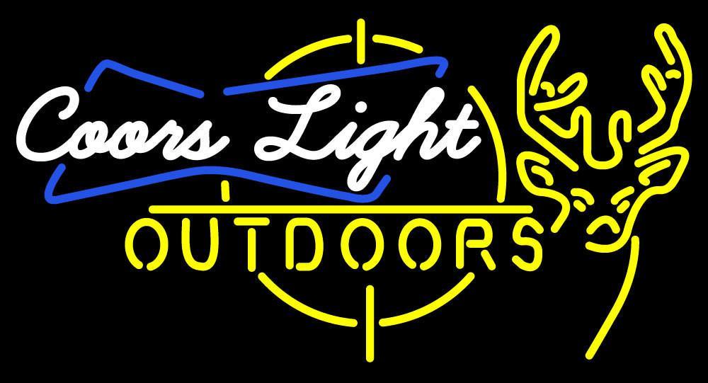 Custom Coors Light Outdoor Deer Neon Sign Real Neon Light