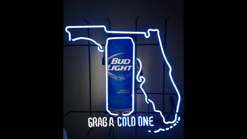 Custom Bud Light Florida State Graba Cold One Neon Sign Tube Neon Light
