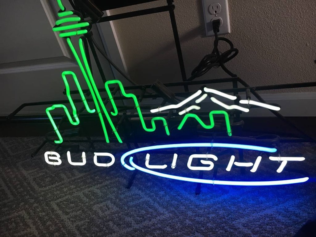 Custom Bud Light Seattle Skyline Neon Sign Tube Neon Light