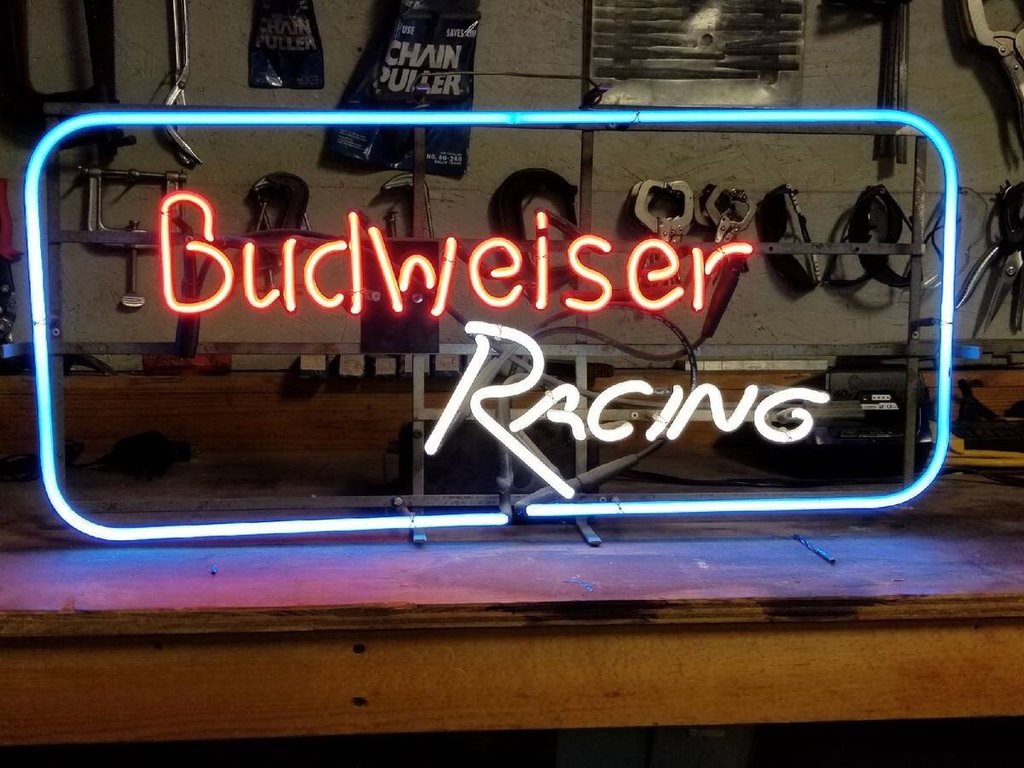 Custom Budweiser Car Racing Neon Sign Tube Neon Light