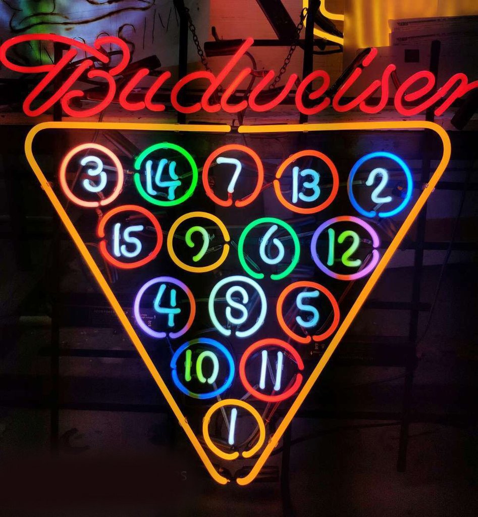 Custom Budweiser Pool Ball Neon Sign Tube Neon Light