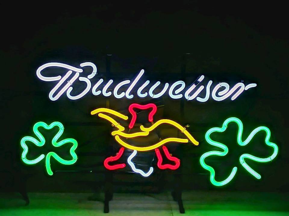 Custom Budweiser Shamrock Neon Sign Tube Neon Light