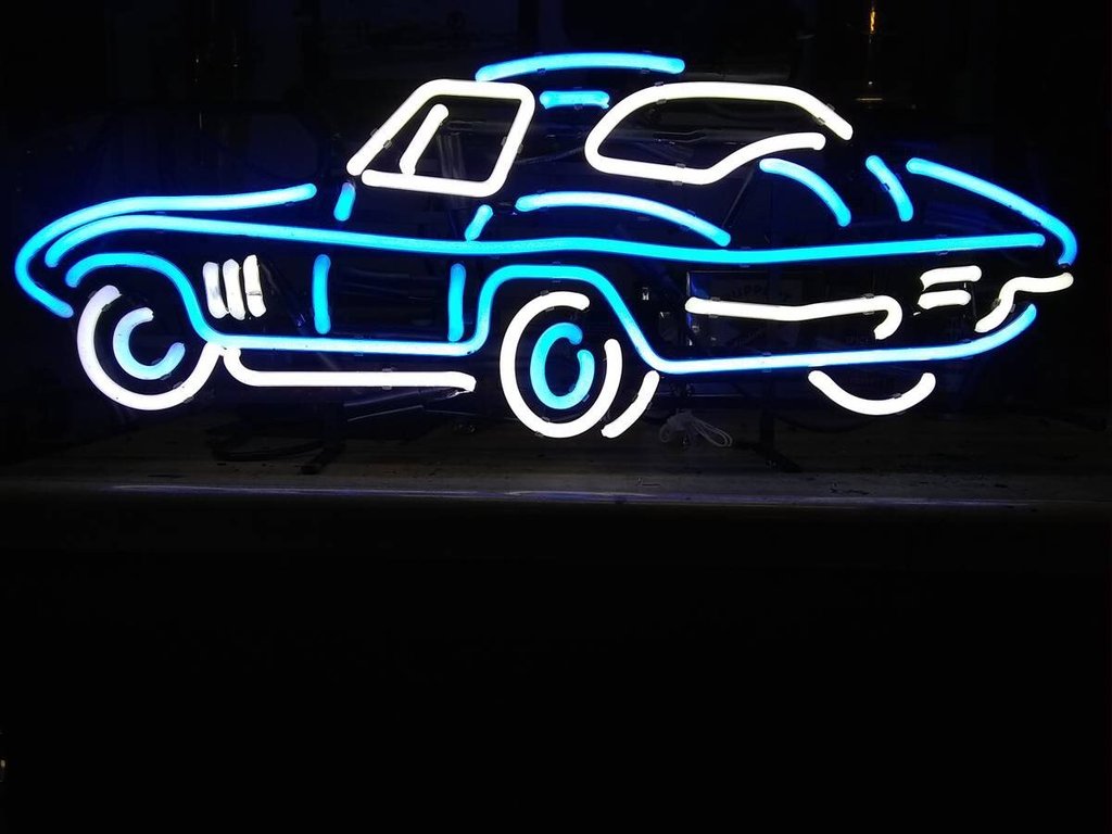 Custom Corvette 1964-67 Neon Sign Tube Neon Light