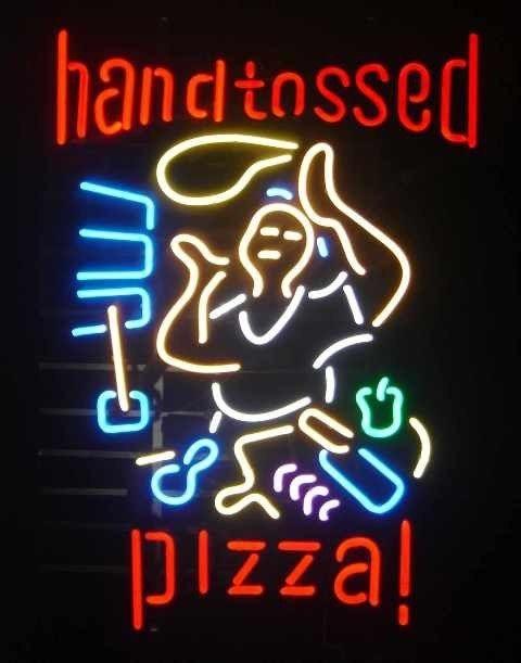 Custom Handtossed Pizza Neon Sign Real Neon Light