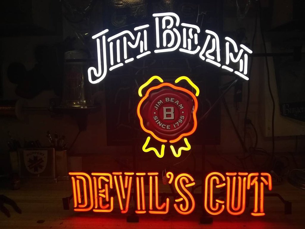 Custom Jim Beam Devil's Cut Neon Sign Tube Neon Light