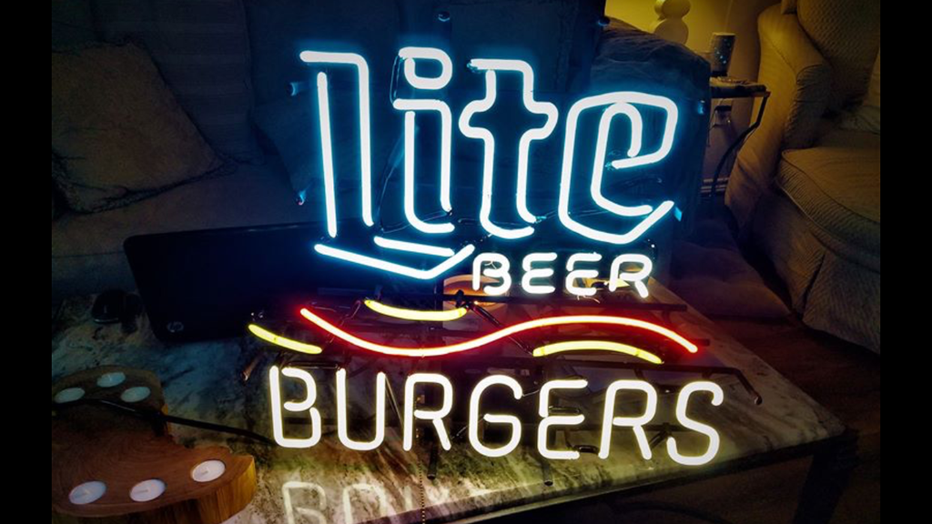 Custom Miller Lite Burgers Neon Sign Tube Neon Light