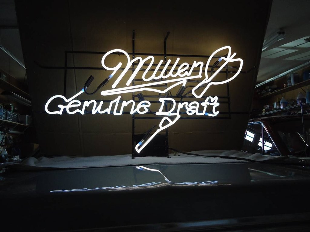 Custom Miller lite Genuine Draft Light Neon Sign Tube Neon Light