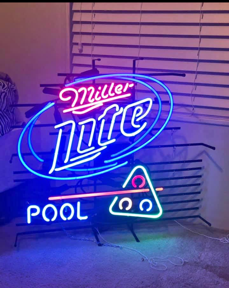 Custom Miller Lite Pool Neon Sign Tube Neon Light