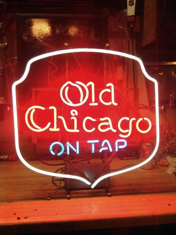 Custom Old Chicago On Tap Neon Sign Tube Neon Light
