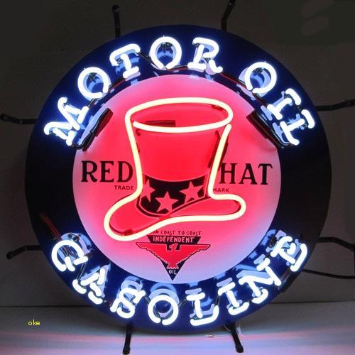 Custom Red Hot Motor Oil Gasoline Neon Sign Tube Neon Light